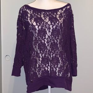 Torrid 3x Purple Lace Top